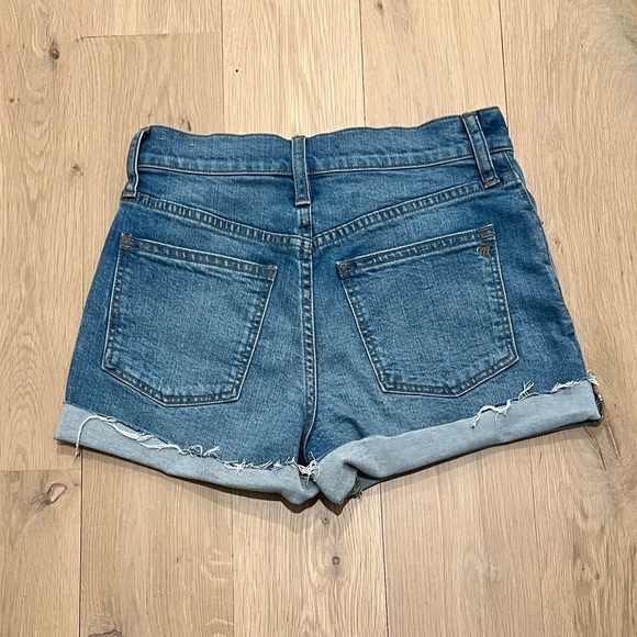 Madewell High Rise Denim Boyshorts Button Through Front Jean Shorts Blue Size 24 - Picture 7 of 16
